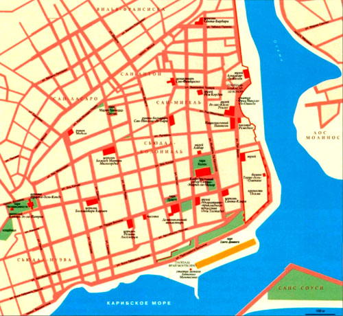 Санто-Доминго на карте.