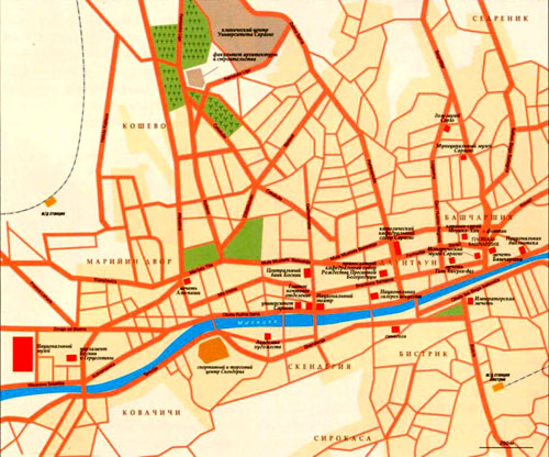 карта Сараево