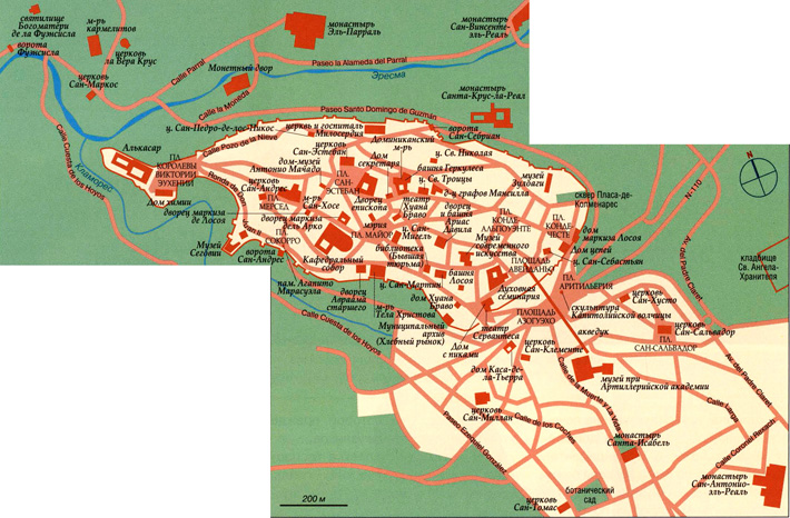 Город Сеговия на карте