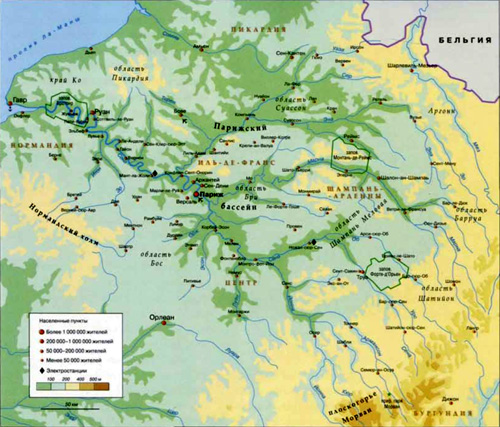 Карта Сены