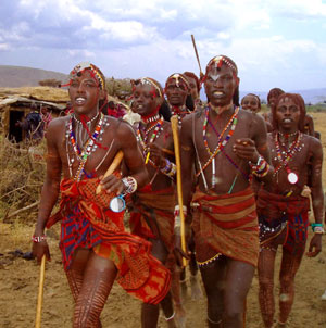 Представители кочевого племя Масаи, Африка.