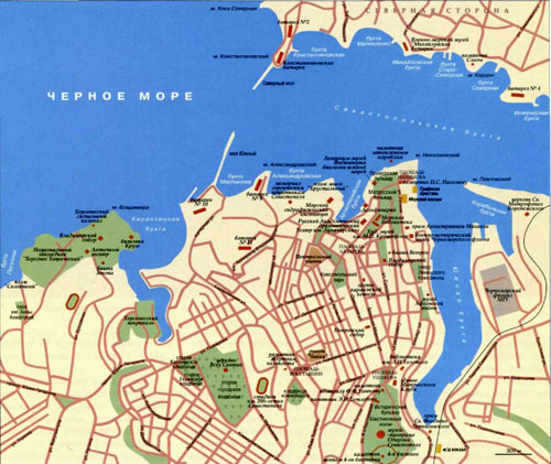 Город Севастополь, топографическая карта, АР Крым