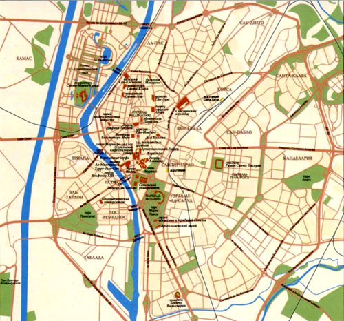 Карта Севильи