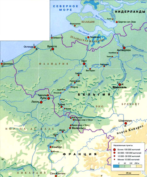 Карта реки Шельда