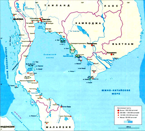 Сиамский залив на карте.