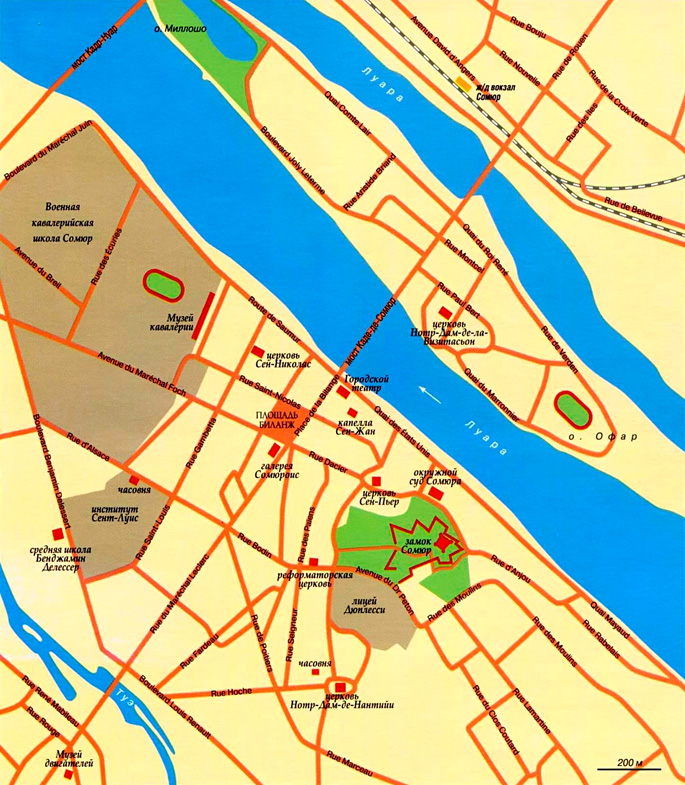 Карта города Сомюр