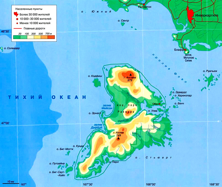 остров Стьюарт на карте