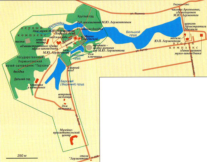 усадьба Тарханы на карте