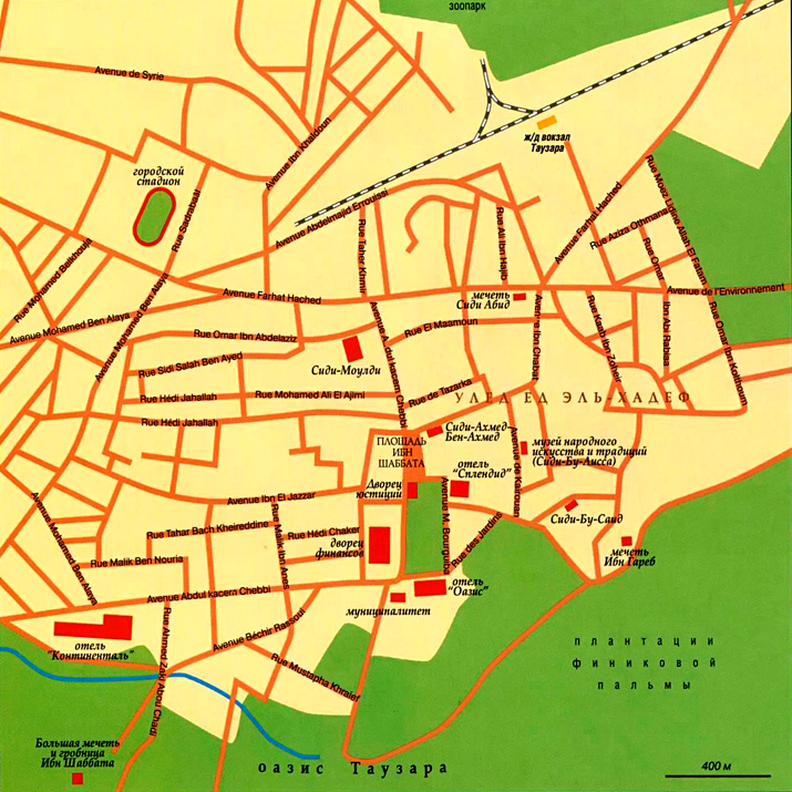 Карта города Таузар