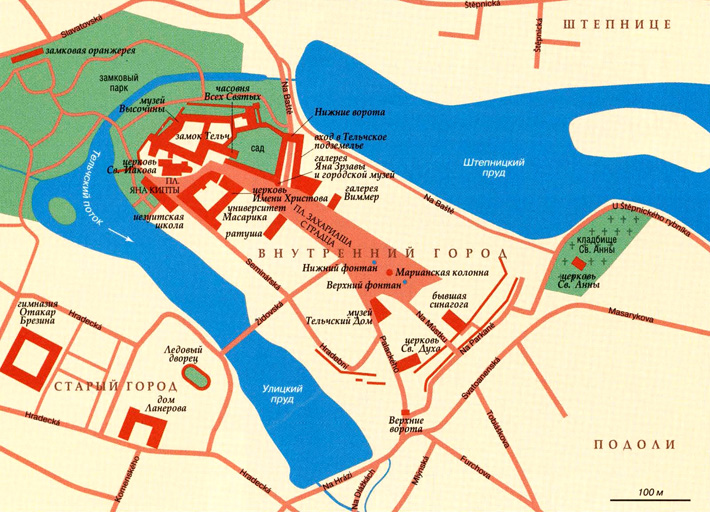 Карта города Тельч