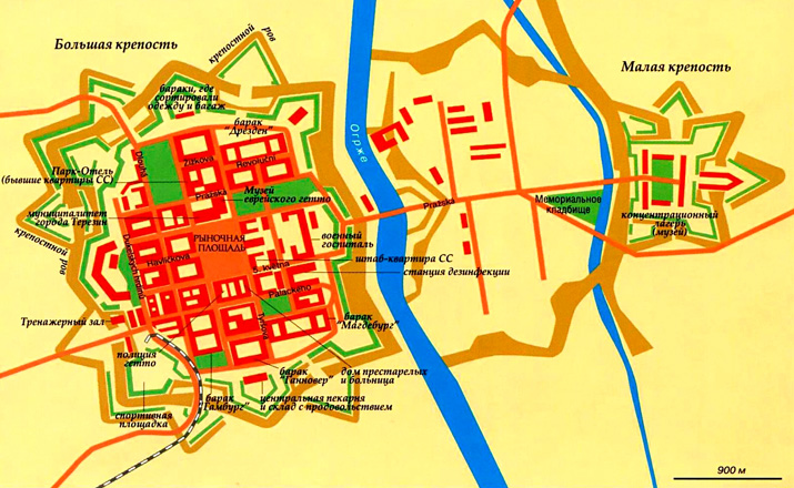Карта города Терезин
