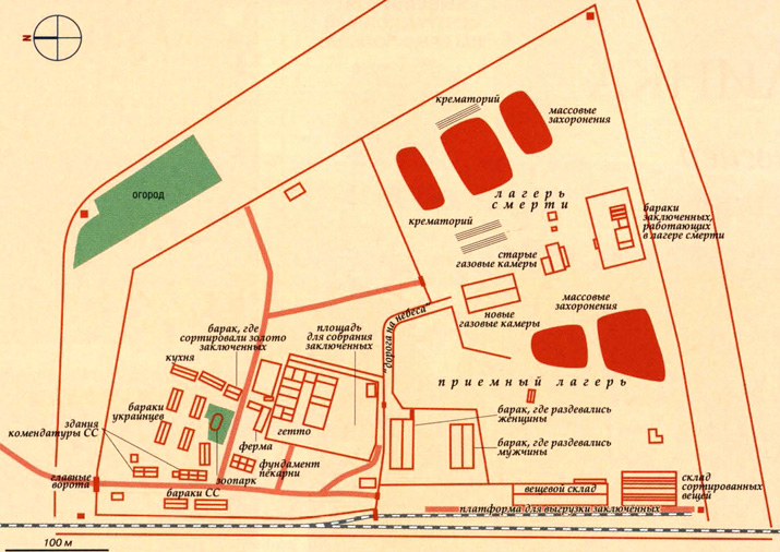 Карта лагеря Треблинка