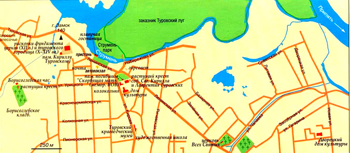 карта города Туров