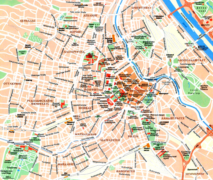 карта Города Вена