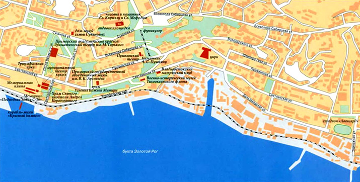 карта Владивостока