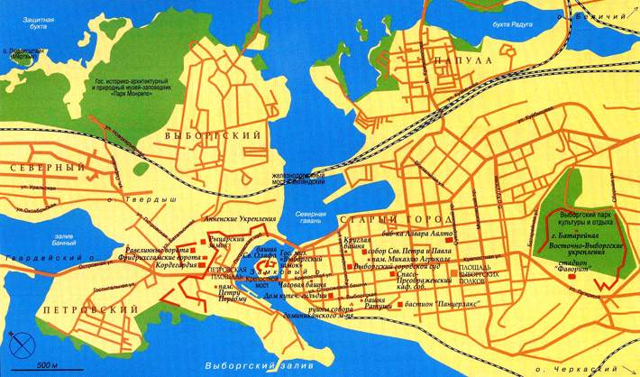 Выборг карта города
