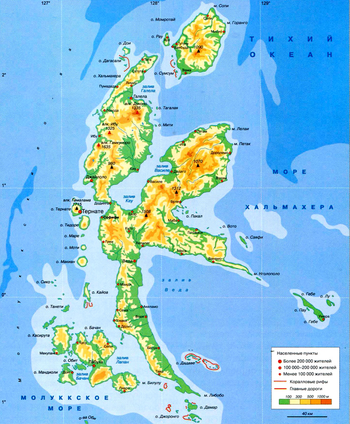 Остров Хальмахера на карте