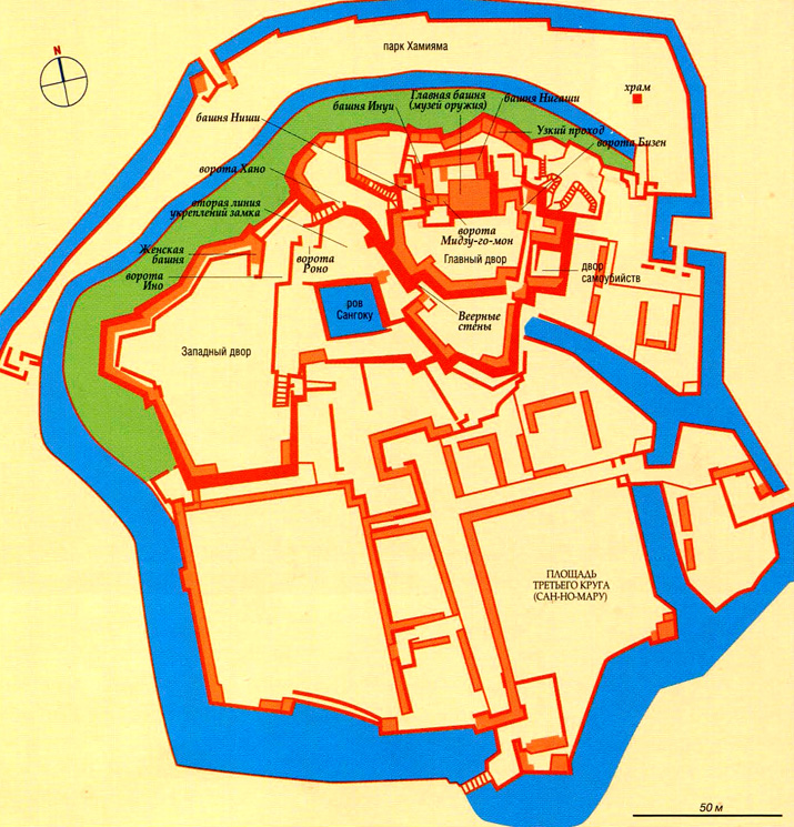 Замок Химэдзи на карте