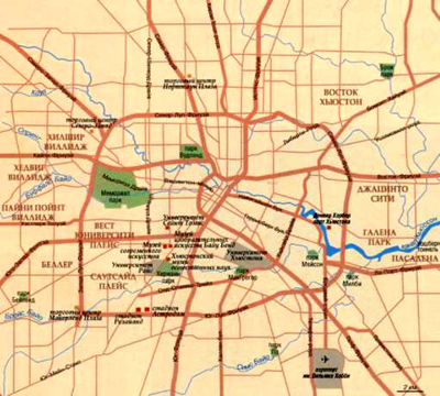 Город Хьюстон на топографической карте, штат Техас, США, Северная Америка.