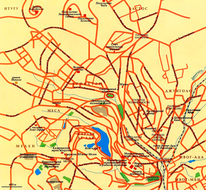Карта города Яунде