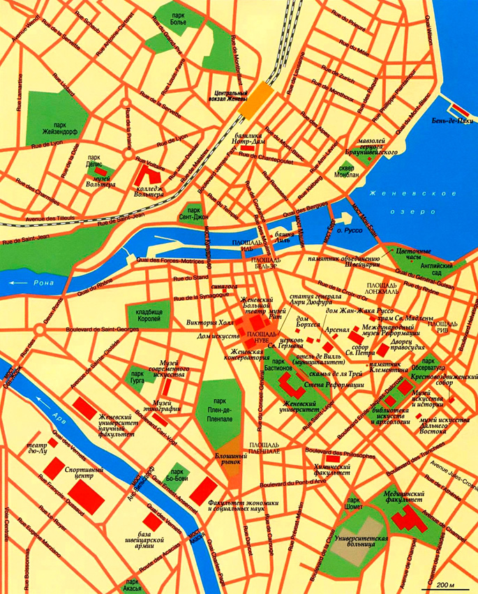 карта Женевы