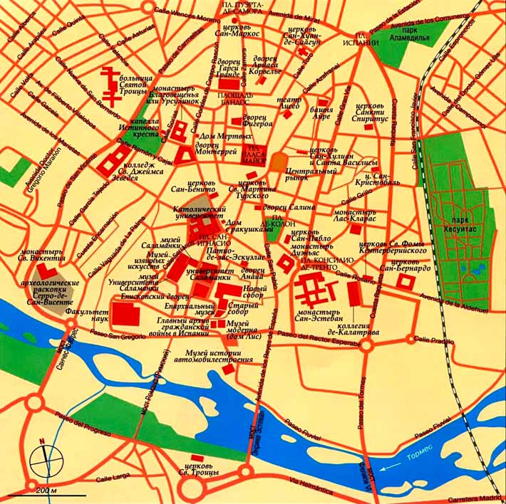 карта города Саламанка