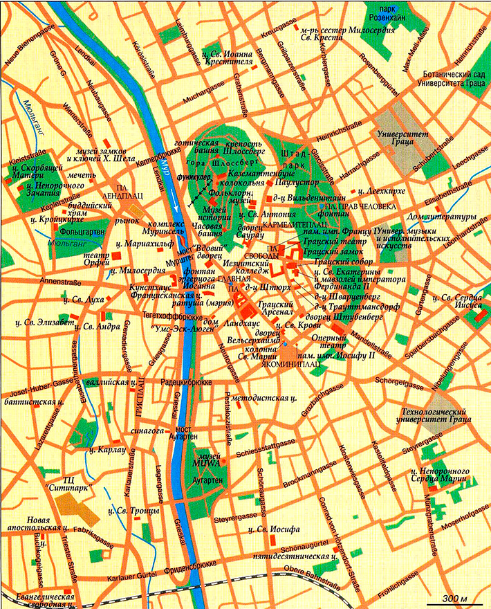 карта города Грац