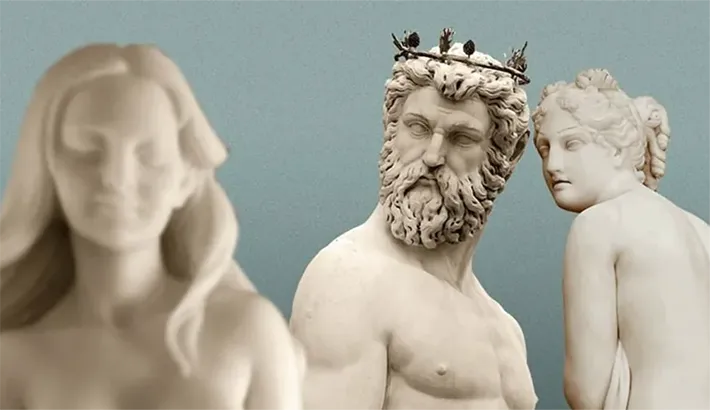 на фото Зевс у грецькій міфології