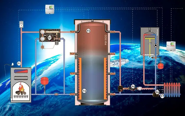 на фото Зачем нужна буферная емкость для теплового насоса